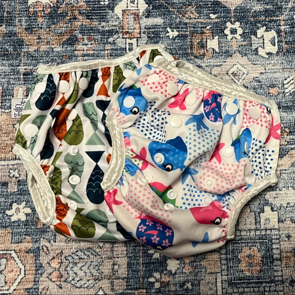 Vibrant Fish Patterned Diaper Covers